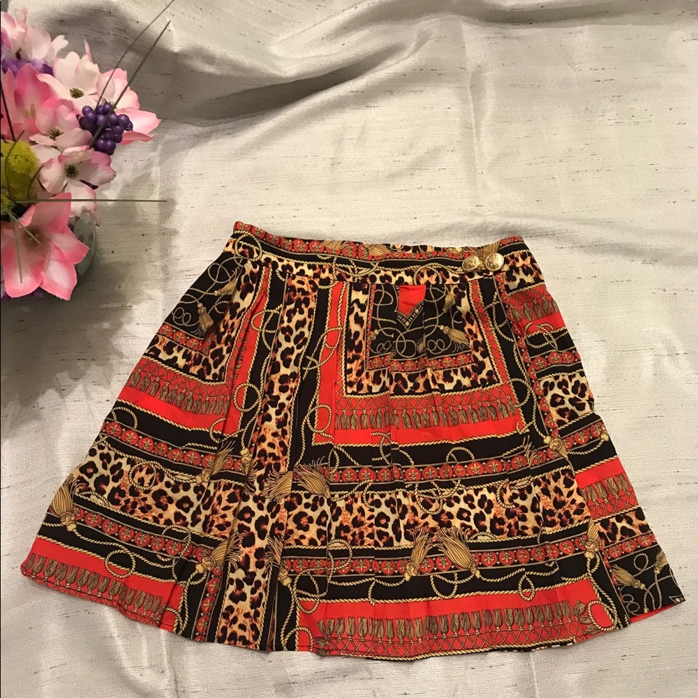 NWT ASOS Animal Print Wrap Mini Skirt